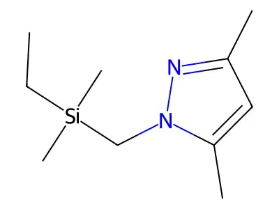 1H-Pyrazole, 1-[(ethyldimethylsilyl)methyl]-3,5-dimethyl- structure