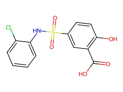 5-[(2-Chlorophenyl)sulfamoyl]-2-hydroxybenzoic acid structure