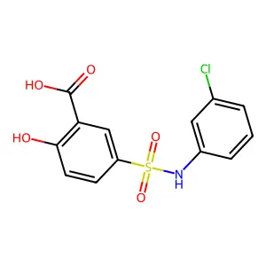 5-[(3-Chlorophenyl)sulfamoyl]-2-hydroxybenzoic acid structure
