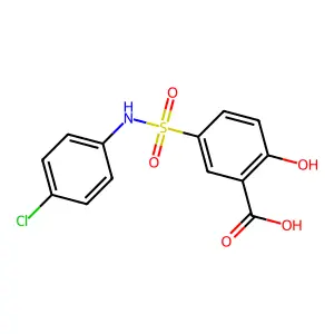 5-((4-Chlorophenyl)sulfamoyl)-2-hydroxybenzoic acid structure