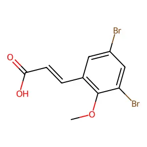 2-Propenoic acid, 3-(3,5-dibromo-2-methoxyphenyl)-, (E)- structure