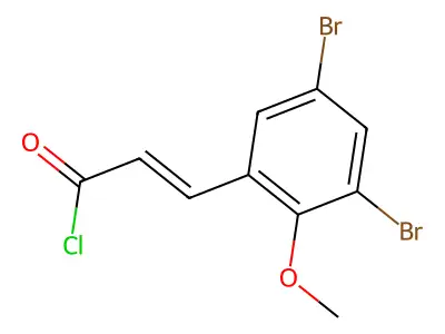 3-(3,5-Dibromo-2-methoxyphenyl)prop-2-enoyl chloride structure