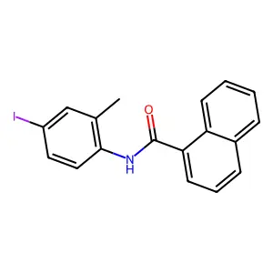 N-(4-iodo-2-methylphenyl)naphthalene-1-carboxamide structure