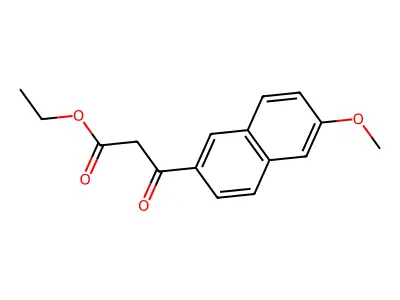 Ethyl 3-(6-methoxynaphthalen-2-yl)-3-oxopropanoate structure