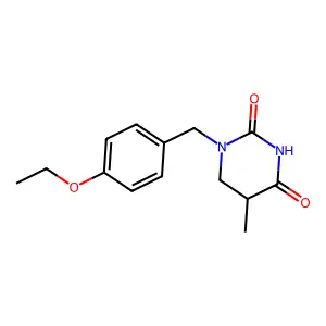 2,4(1H,3H)-Pyrimidinedione, dihydro-1-((4-ethoxyphenyl)methyl)-5-methyl- structure