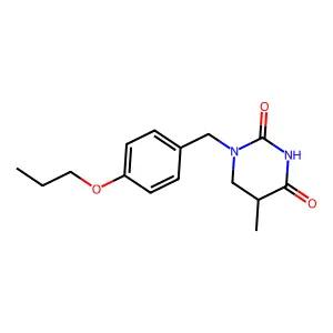 4-Hydroxy-5-methyl-1-((4-propoxyphenyl)methyl)-5,6-dihydropyrimidin-2(1H)-one structure