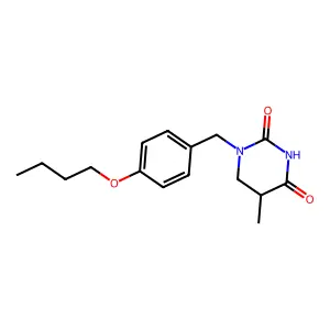 1-((4-Butoxyphenyl)methyl)-4-hydroxy-5-methyl-5,6-dihydropyrimidin-2(1H)-one structure