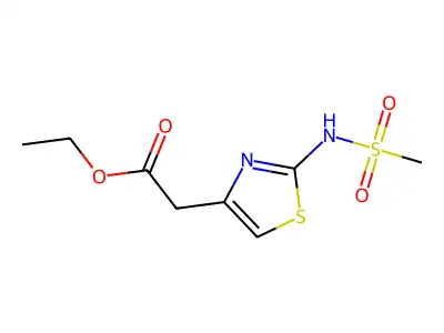 Ethyl 2-methanesulfonamidothiazol-4-ylacetate structure