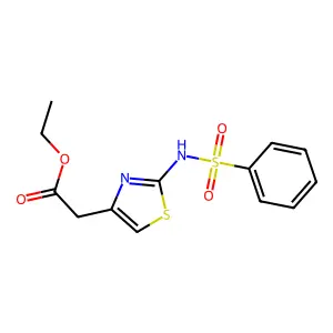 Ethyl {2-[(phenylsulfonyl)amino]-1,3-thiazol-4-yl}acetate structure