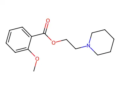 Benzoic acid, 2-methoxy-, 2-(1-piperidinyl)ethyl ester structure