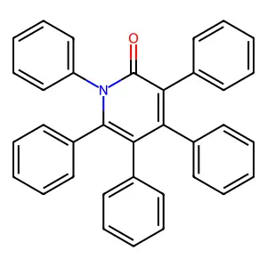 2(1H)-Pyridinone, 1,3,4,5,6-pentaphenyl- structure