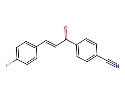 Benzonitrile, 4-[3-(4-fluorophenyl)-1-oxo-2-propenyl]- structure