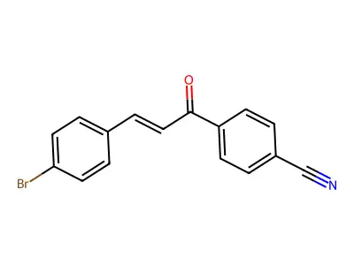 Benzonitrile, 4-[3-(4-bromophenyl)-1-oxo-2-propenyl]- structure
