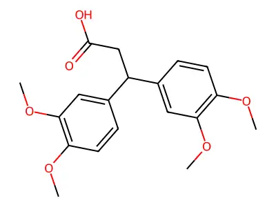 3,3-Bis(3,4-dimethoxyphenyl)propanoic acid structure
