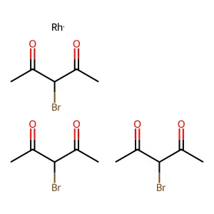 Tris(3-bromopentane-2,4-dione);rhodium structure