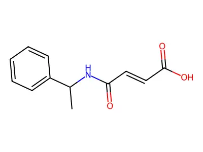 (2Z)-4-oxo-4-[(1-phenylethyl)amino]but-2-enoic acid structure