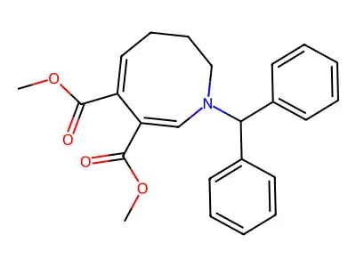 dimethyl 1-benzhydryl-3,4-dihydro-2H-azocine-6,7-dicarboxylate structure