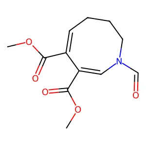dimethyl 1-formyl-3,4-dihydro-2H-azocine-6,7-dicarboxylate structure