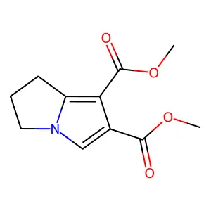 dimethyl 2,3-dihydro-1H-pyrrolizine-6,7-dicarboxylate structure