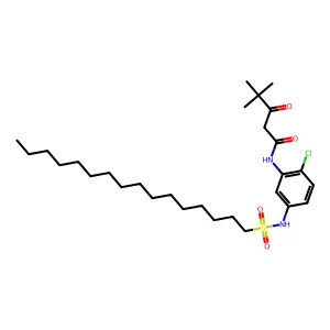 Pentanamide, N-[2-chloro-5-[(hexadecylsulfonyl)amino]phenyl]-4,4-dimethyl-3-oxo- structure