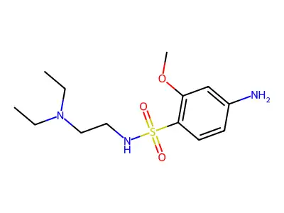 Benzenesulfonamide, 4-amino-N-[2-(diethylamino)ethyl]-2-methoxy- structure