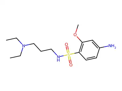Benzenesulfonamide, 4-amino-N-(3-(diethylamino)propyl)-2-methoxy- structure