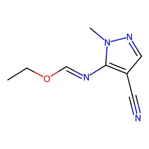 1-Methyl-4-cyano-5-ethoxymethyleneaminopyrazole structure