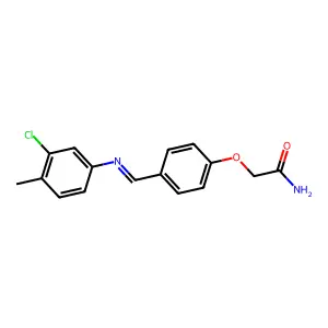 2-(4-{(e)-[(3-Chloro-4-methylphenyl)imino]methyl}phenoxy)acetamide structure