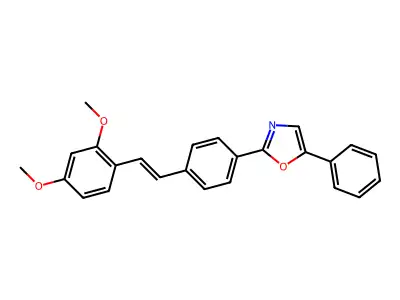 Oxazole, 2-[4-[2-(2,4-dimethoxyphenyl)ethenyl]phenyl]-5-phenyl- structure