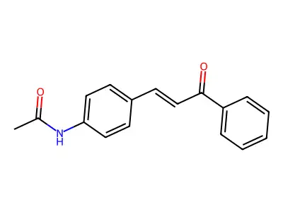 N-[4-(3-氧代-3-苯基丙-1-烯基)苯基]乙酰胺 structure