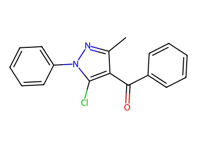 5-Chloro-1-phenyl-3-methyl-4-benzoyl-1H-pyrazole structure