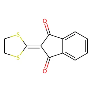 1H-Indene-1,3(2H)-dione, 2-(1,3-dithiolan-2-ylidene)- structure