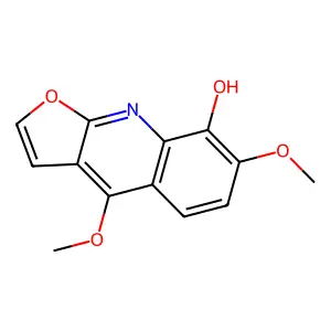 4,7-Dimethoxyfuro[2,3-b]quinolin-8-ol structure
