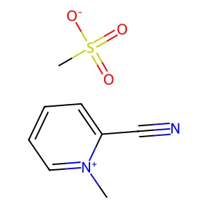 2-氰基-1-甲基吡啶鎓甲磺酸盐 structure