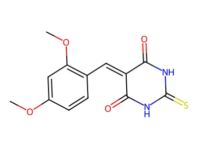 5-[(2,4-Dimethoxyphenyl)methylidene]-2-sulfanylidene-1,3-diazinane-4,6-dione structure