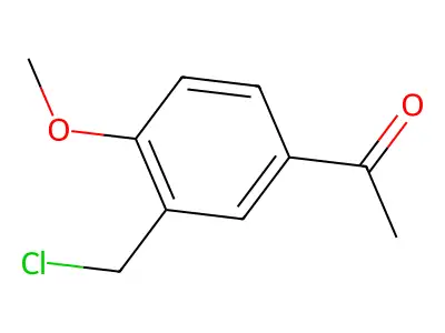 1-[3-(Chloromethyl)-4-methoxyphenyl]ethan-1-one structure
