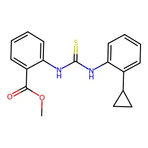 Methyl 2-{[(2-cyclopropylphenyl)carbamothioyl]amino}benzoate structure
