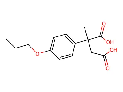 2-Methyl-2-(4-propoxyphenyl)butanedioic acid structure