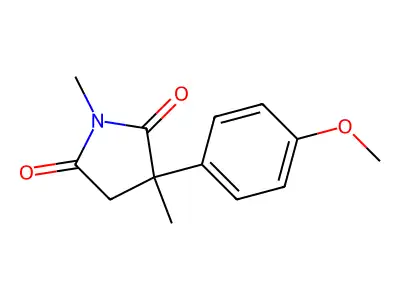 2,5-Pyrrolidinedione, 3-(4-methoxyphenyl)-1,3-dimethyl- structure