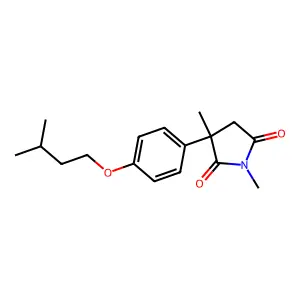 2,5-Pyrrolidinedione, 1,3-dimethyl-3-[4-(3-methylbutoxy)phenyl]- structure