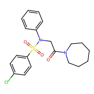 N-[2-(azepan-1-yl)-2-oxoethyl]-4-chloro-N-phenylbenzenesulfonamide structure