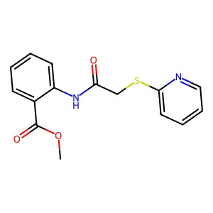 Methyl 2-[2-(pyridin-2-ylsulfanyl)acetamido]benzoate structure