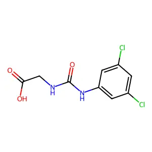 N-[[(3,5-dichlorophenyl)amino]carbonyl]glycine structure
