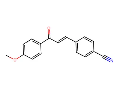 4-[3-(4-Methoxyphenyl)-3-oxoprop-1-enyl]benzonitrile structure