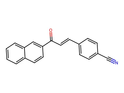 4-(3-Naphthalen-2-yl-3-oxoprop-1-enyl)benzonitrile structure