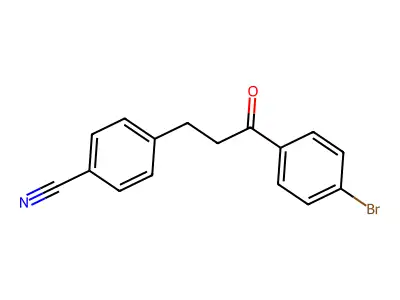4-[3-(4-Bromophenyl)-3-oxopropyl]benzonitrile structure