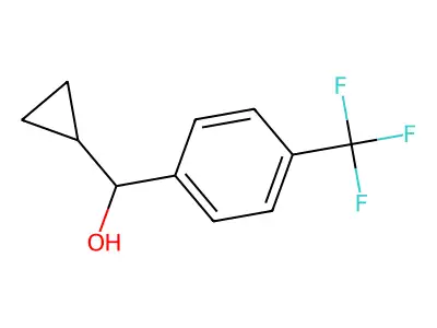 Benzenemethanol, alpha-cyclopropyl-4-(trifluoromethyl)- structure