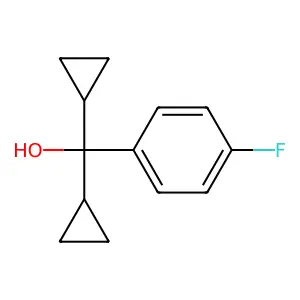 alpha,alpha-Dicyclopropyl-4-fluorobenzenemethanol structure