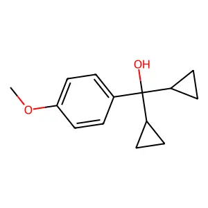 Dicyclopropyl-(4-methoxyphenyl)methanol structure