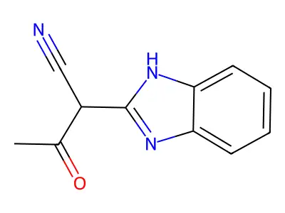 2-(1H-1,3-benzodiazol-2-yl)-3-oxobutanenitrile structure